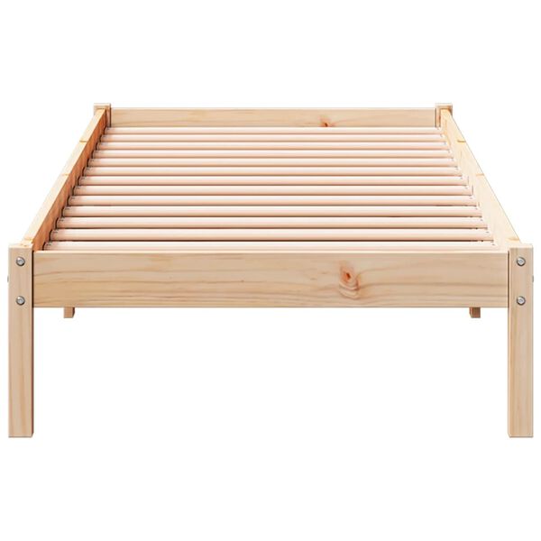 vidaXL Cama extralarga sin colch&oacute;n madera maciza de pino 90x220 cm