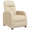 vidaXL Sill&oacute;n reclinable de tela crema