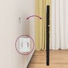 vidaXL Cabecero de cama de pared madera maciza pino negro 96x3x63 cm