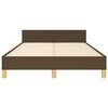 vidaXL Estructura de cama sin colch&oacute;n tela marr&oacute;n oscuro 120x190 cm