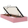 vidaXL Cama con almacenamiento con colch&oacute;n Rosa 90 x 200 cm Terciopelo