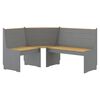 vidaXL Juego de comedor REINE 3 pzas madera maciza de pino marrón gris