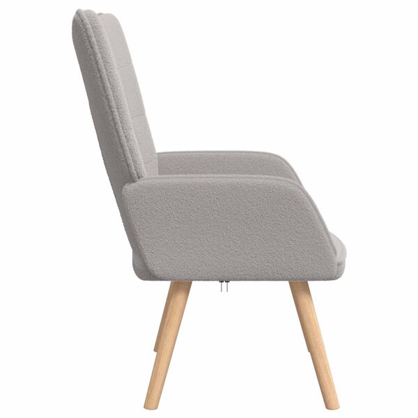 vidaXL sill&oacute;n Gris Claro 62 x 67 x 95,5 cm Tela Sherpa