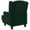 vidaXL Sill&oacute;n de masaje con reposapi&eacute;s tela verde oscuro
