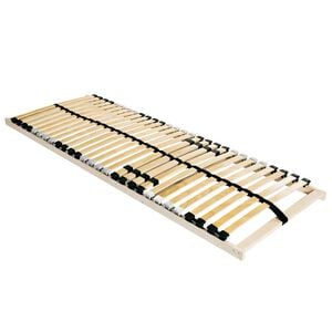 vidaXL Somier de lamas Marr&oacute;n 70 x 190 cm Madera de Haya S&oacute;lida