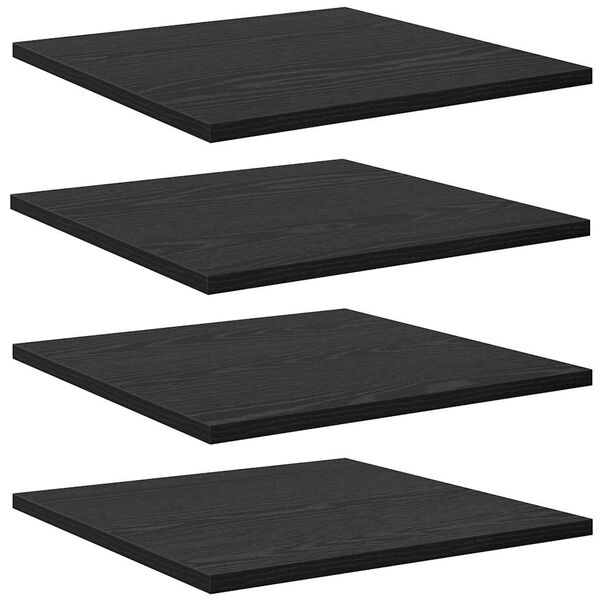vidaXL Tablero de Estanter&iacute;a 4 pcs Negro 40 x 40 x 1,5 cm