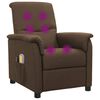 vidaXL Sillón de masaje eléctrico tela marrón