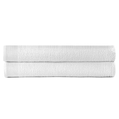 vidaXL Toallas de ducha 25 uds algodón blanco 350 g/m² 70x140 cm