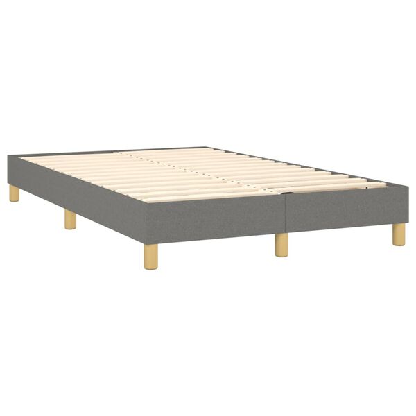 vidaXL Estructura de cama con somier tela gris oscuro 120x200 cm