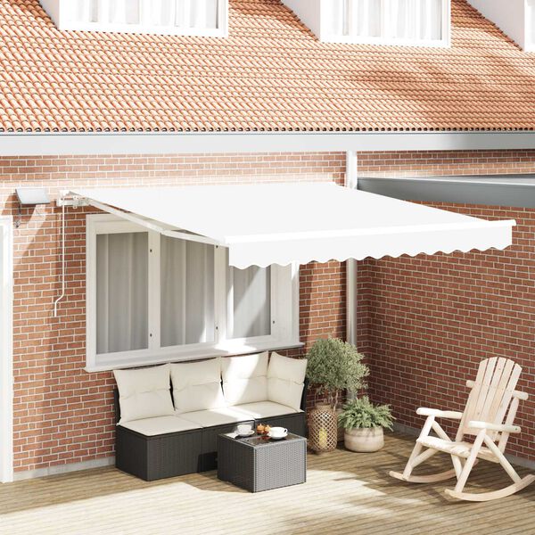 vidaXL Toldo Retráctil con tira de luces LED 300 x 250 cm Tela y acero