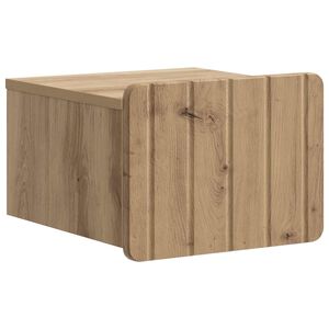 vidaXL Mesita de Noche de Pared Roble Artesanal 33 x 34,5 x 24 cm