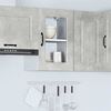 vidaXL Armario pared cocina puerta de cristal Kalmar gris hormig&oacute;n