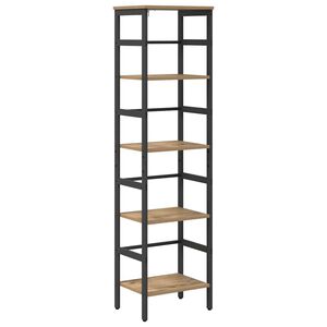 vidaXL Estante de libros 4 niveles 40 x 29,5 x 149 cm Roble artisan