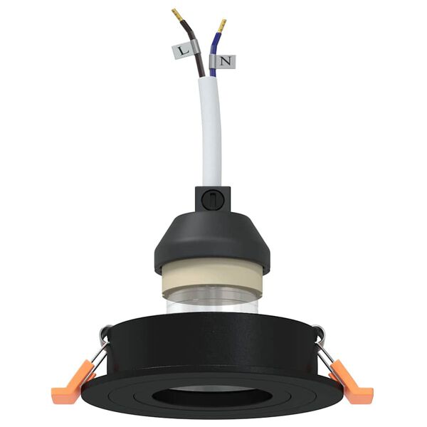 vidaXL Foco 24 pcs Negro 9 x 9 x 2 cm Aluminio