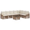 vidaXL Conjunto de sof&aacute;s de jard&iacute;n 8 pcs Beige rat&aacute;n sint&eacute;tico