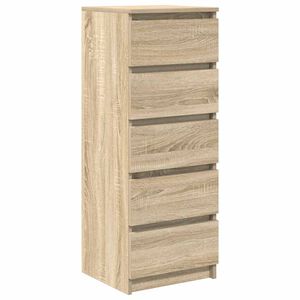 vidaXL Aparador con cajones roble Sonoma 37,5x35x99 cm