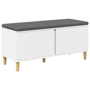 vidaXL Banco de entrada con coj&iacute;n con almacenamiento 100 x 38 x 46 cm