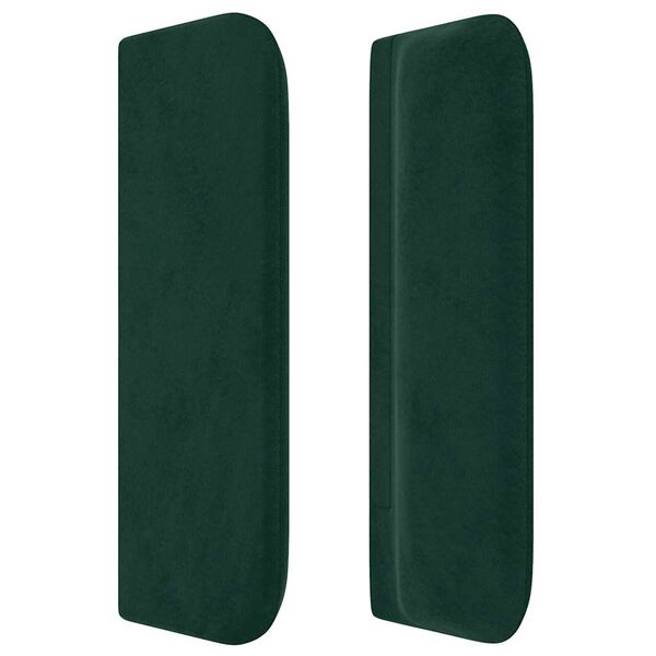 vidaXL Cabecero de terciopelo verde oscuro 203x16x78/88 cm