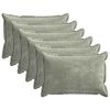 vidaXL Funda de almohada 6 uds. HOUTEN Verde 50 x 80 cm Tela Chenille