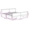 vidaXL Estructura cama sin colch&oacute;n madera maciza marr&oacute;n miel 200x200cm