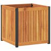 vidaXL Jardinera de madera maciza de acacia y acero 45x45x44 cm