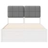 vidaXL Estructura de Cama con Cabecera Tapizada Gris Claro