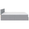 vidaXL Estructura de cama otomana colchones tela gris claro 180x200cm