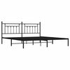 vidaXL Estructura cama sin colchón con cabecero metal negro 193x203 cm