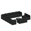 vidaXL Set de muebles de jard&iacute;n 14 pzas cojines rat&aacute;n sint&eacute;tico negro