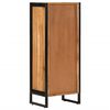vidaXL Mueble de ba&ntilde;o madera maciza de acacia y hierro 40x30x100 cm