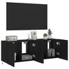 vidaXL Muebles de TV de pared con luces LED 2 uds negro 60x35x41 cm