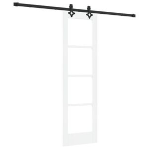 vidaXL Puerta Corredera 61 x 198,5 cm Madera de pino maciza y vidrio