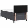 vidaXL Cama Box Spring LED Gris Oscuro y 90 x 200 cm Tela de Pana