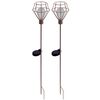 Luxform L&aacute;mpara solar LED con pincho para jard&iacute;n Pentagon 2 uds