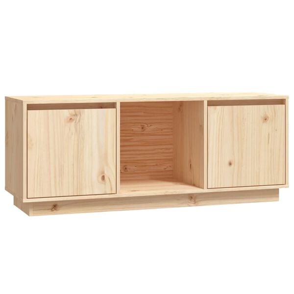vidaXL Mueble de TV de madera maciza de pino 110,5x35x44 cm