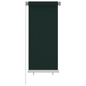 vidaXL Persiana enrollable de exterior 65(ancho)x140(alto)cm verde oscuro HDPE