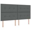 vidaXL Cama tipo Box Spring con colch&oacute;n Gris oscuro 180 x 200 cm tela
