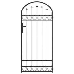 vidaXL Poste de Valla ASSEN 200 x 88 x 14 cm Acero Gris Con cerradura