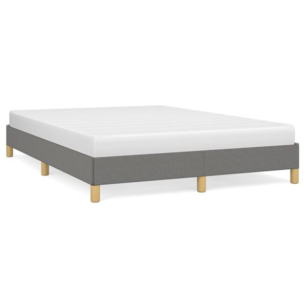 vidaXL Cama sin colch&oacute;n tela gris oscuro 140x190 cm