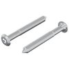 vidaXL Tornillo 2 uds. Plateado M6 x 50 mm Acero