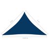 vidaXL Toldo de vela triangular tela Oxford azul 3x3x4,24 m