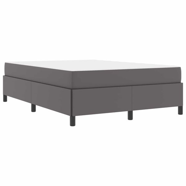 vidaXL Estructura de cama con colch&oacute;n Gris 140 x 190 cm tela