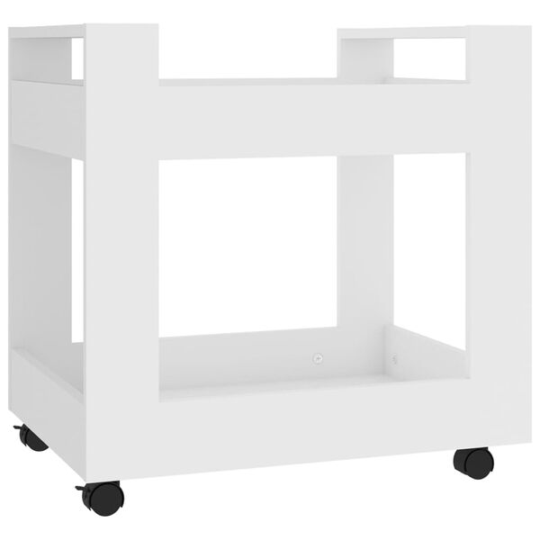 vidaXL Carrito de escritorio madera contrachapada blanco 60x45x60 cm
