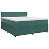 vidaXL Cama box spring con colch&oacute;n Verde oscuro 140 x 200 cm