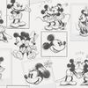 Kids at Home Papel pintado Mickey and Minnie boceto negro y blanco