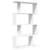 vidaXL Librer&iacute;a biombo de 4 niveles, blanca, 70 x 24 x 129 cm, madera de ingenier&iacute;a