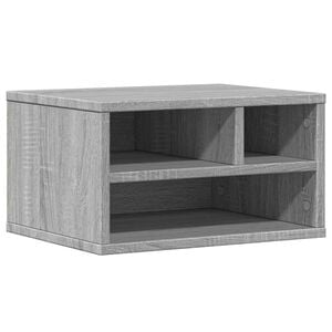 vidaXL Soporte impresora madera ingenier&iacute;a gris Sonoma 40x32x22,5 cm
