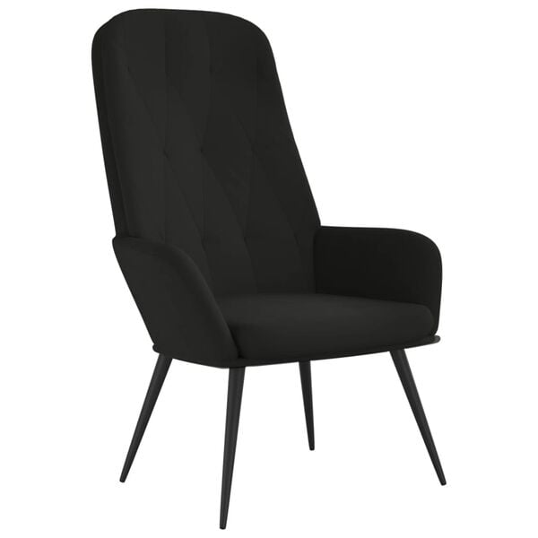 vidaXL Sillón de relax de terciopelo negro