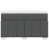 vidaXL Cama box spring con colch&oacute;n tela gris oscuro 120x200 cm