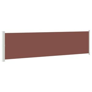vidaXL Toldo lateral retr&aacute;ctil para patio marr&oacute;n 614x160 cm